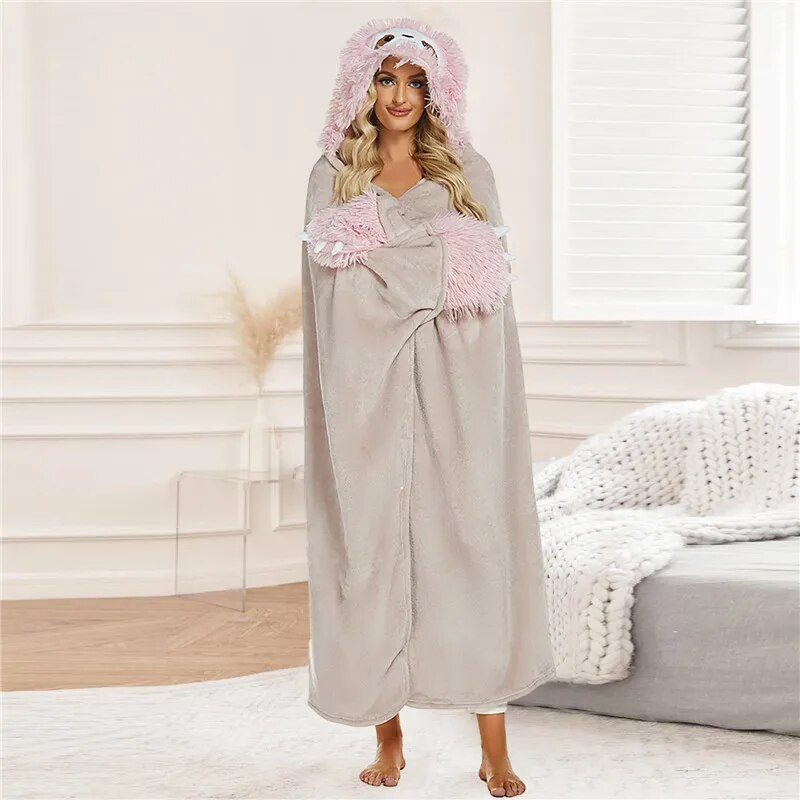 CozyCompanion Sherpa Hoodie Blanket