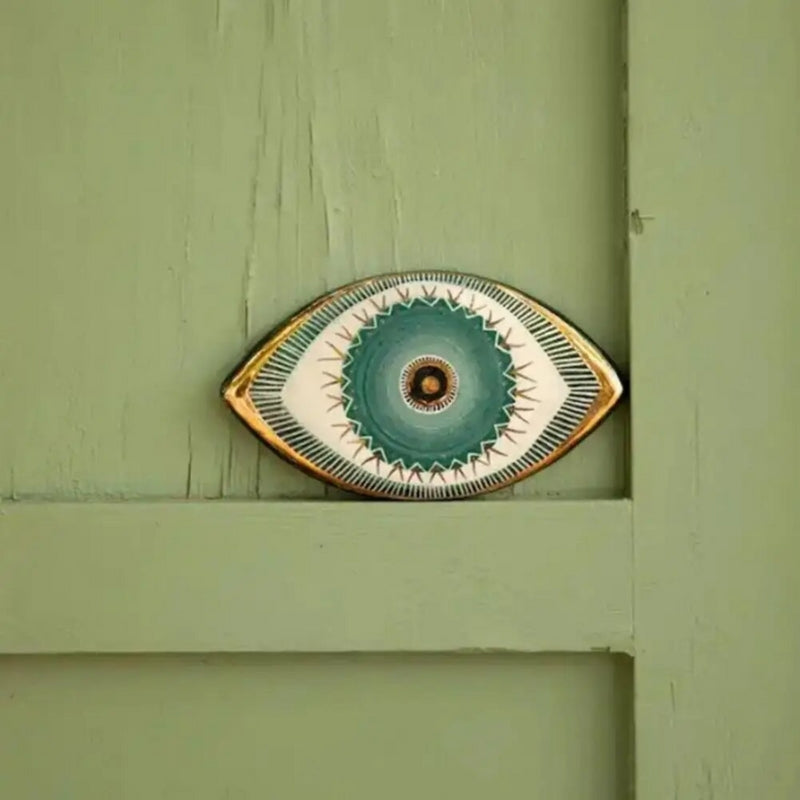 Handcrafted Azul Evil Eye Shield