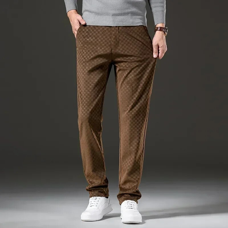 Corduroy Check Trousers