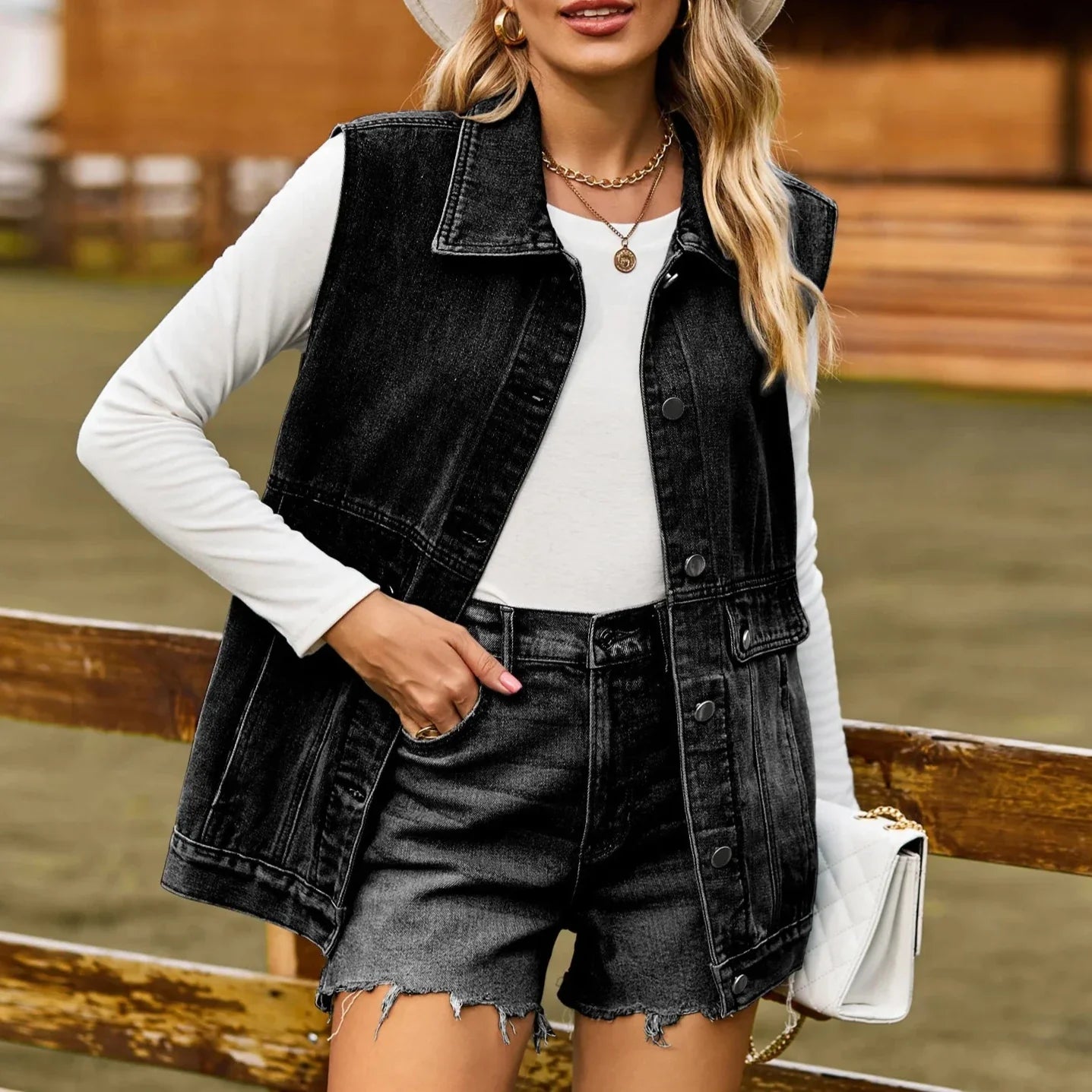 Chloe™ | Denim Vest