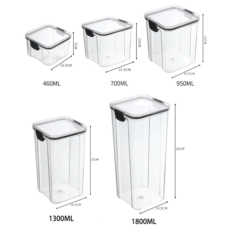 5Pcs Sealed Kitchen Jars