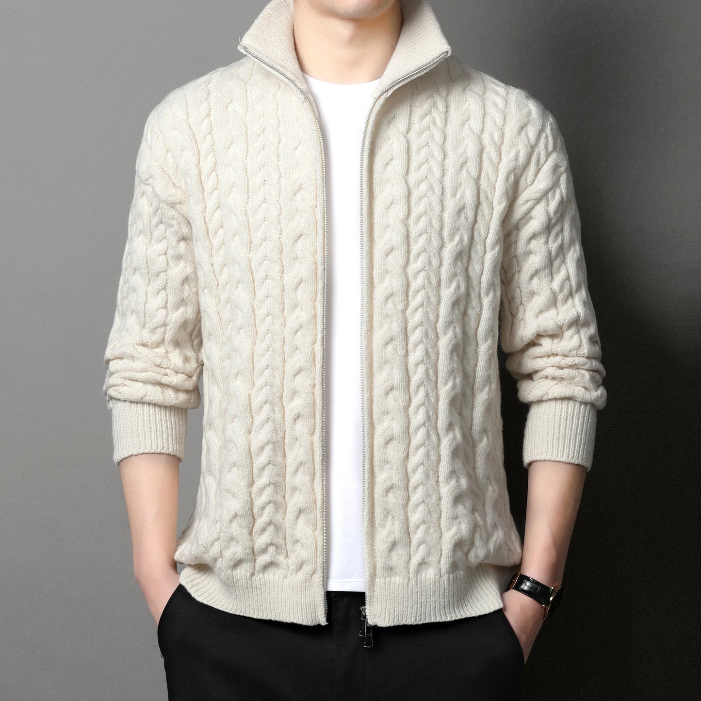 Waffle Knitted Cardigan