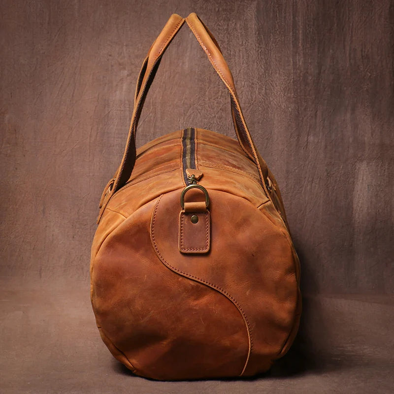 Vintage Leather Duffel Bag