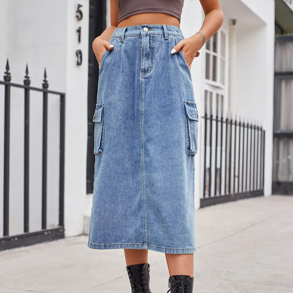 Evelyn™ | Premium Denim Skirt