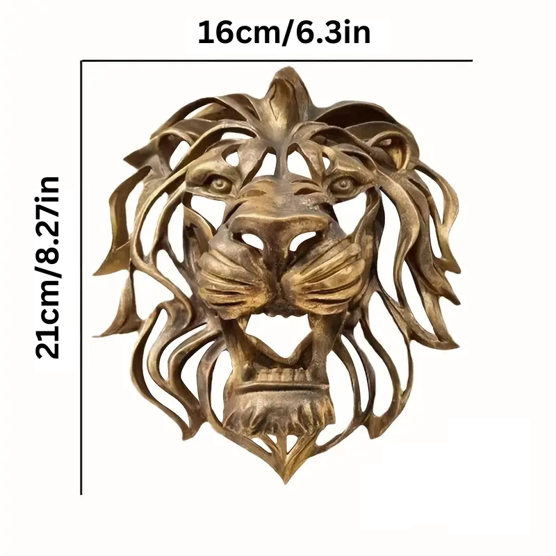 Lion Gold Resin Wall Art