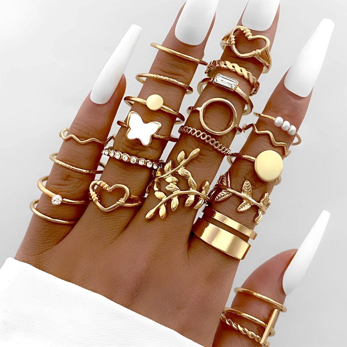 22Pcs Set Women Vintage Rings