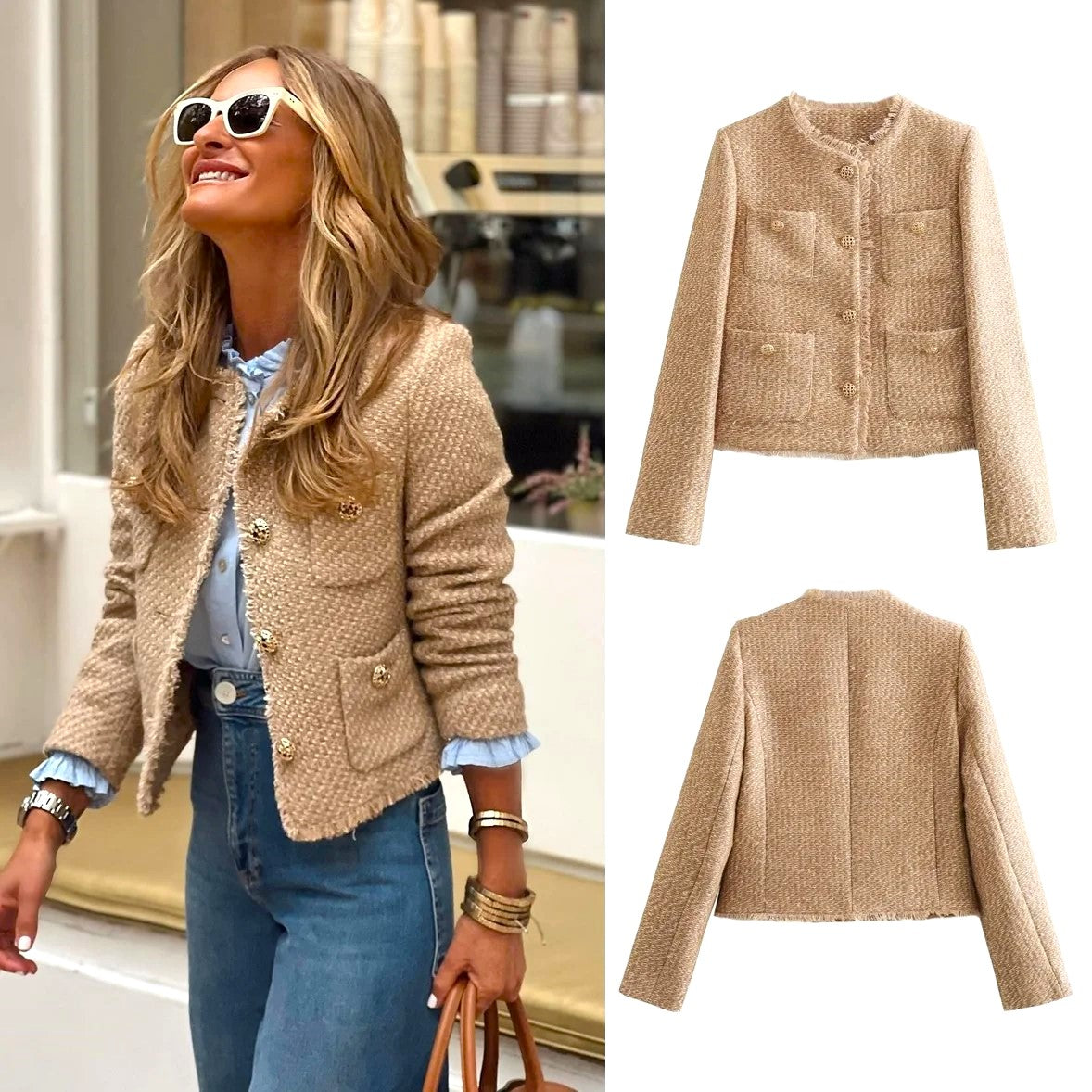 Daisy | Elegant Tweed Jacket