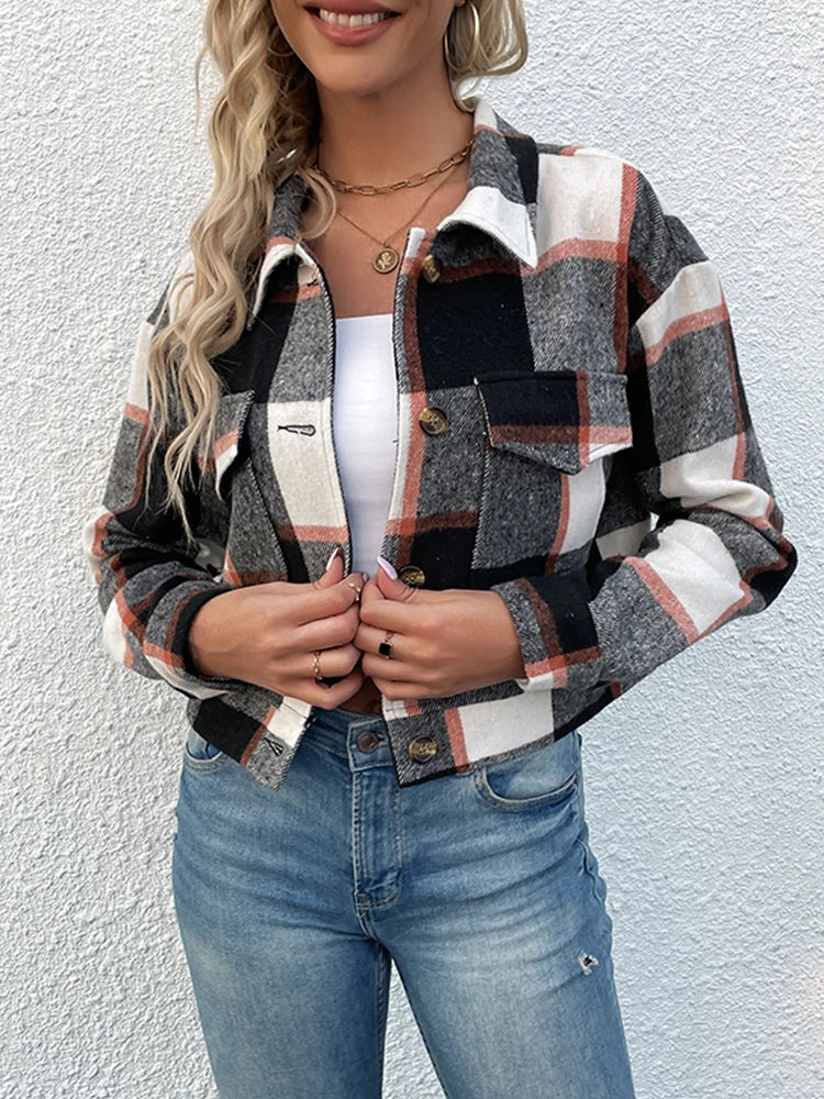 Modern Plaid Shirt Jacket