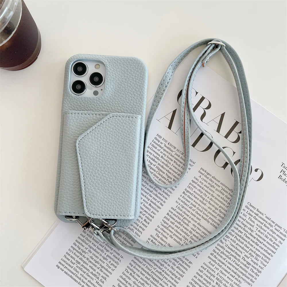 Leather Crossbody iPhone Case