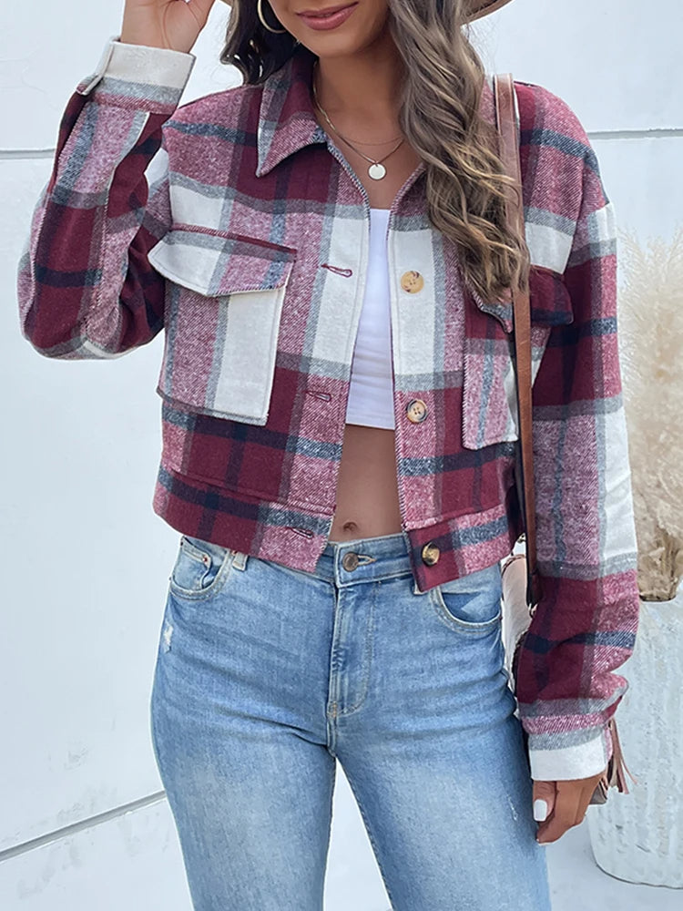 Modern Plaid Shirt Jacket